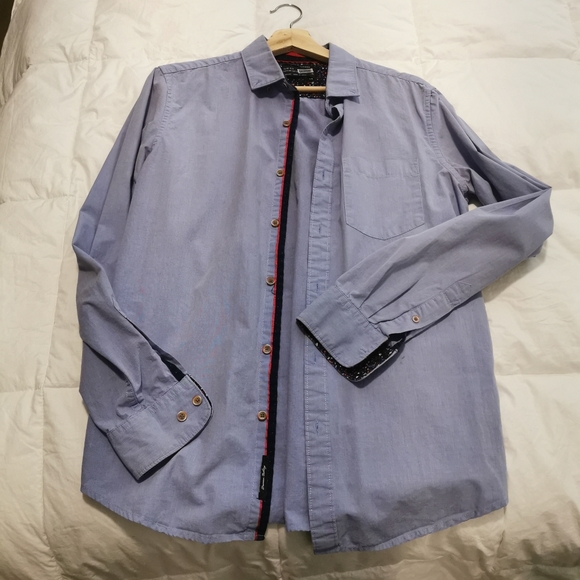 Denim and flower medium shirt - Picture 3 of 3